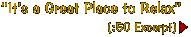 It's a Great Place to Relax (:50 Excerpt)
