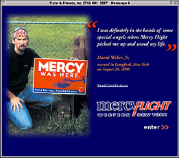 Mercy Flight Splash Page